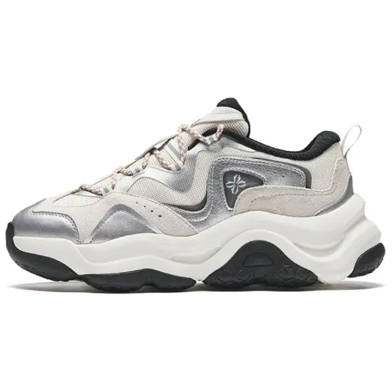 ANTA Life Collection Casual Shoes Women's Low-Top Ivory White/Silver/Light Gray
