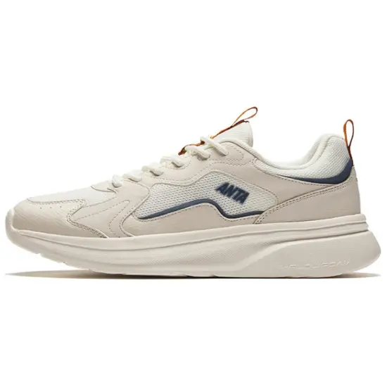 ANTA Life Collection Casual Shoes Men Low-Top Ivory White/Muddy Sand Gray/Stone Gray
