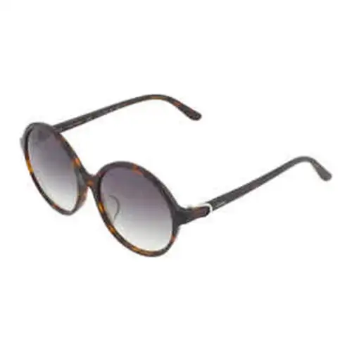 CARTIER Oval Sunglasses Women's Tortoiseshell