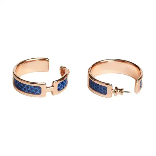 HERMES Olympe Earrings Men's Blue