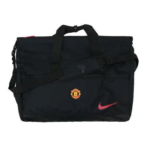 Nike Nike, universal football capacious shoulder bag for traveling, black one-shoulder bag for men and women, polyester, for beloved