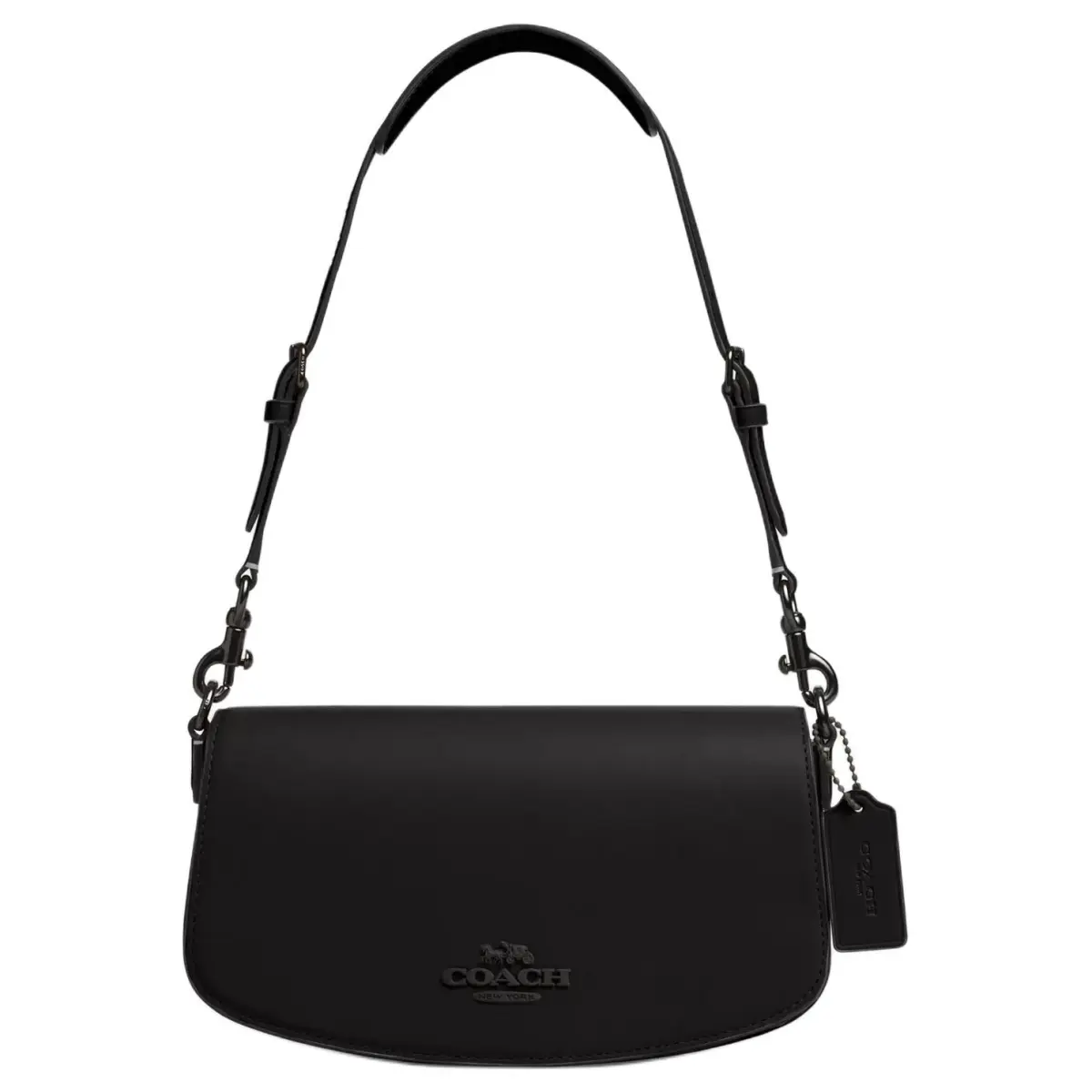 COACH Refined Calfskin Handbag, Shoulder Bag Medium Women's Black