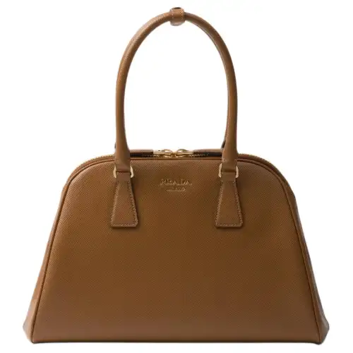 PRADA Saffiano Leather Handbag Medium Women's Brown