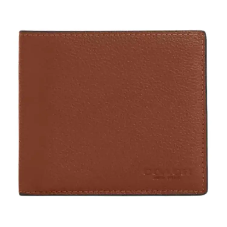 COACH Smooth Calfskin Wallet Men's Brown
