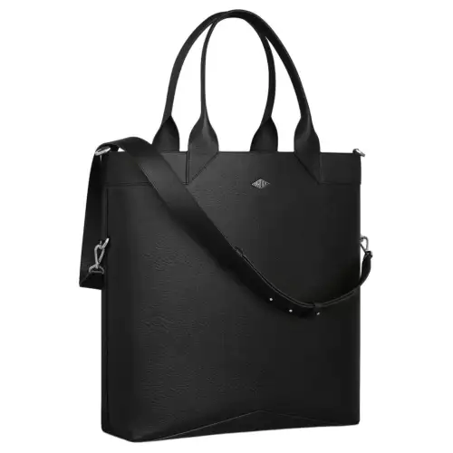 CARTIER Grain Calfskin Tote Bag, Shopping Bag, Shoulder Bag, Crossbody Bag, Handbag Large Men's Black