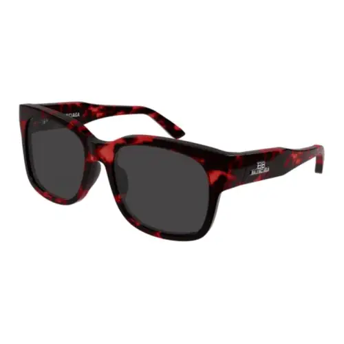 Balenciaga Rectangular Sunglasses Unisex Red Black