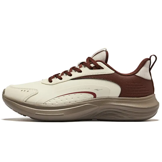 Erke Running Shoes Men Low-Top Float Rock Gray Mocha Brown