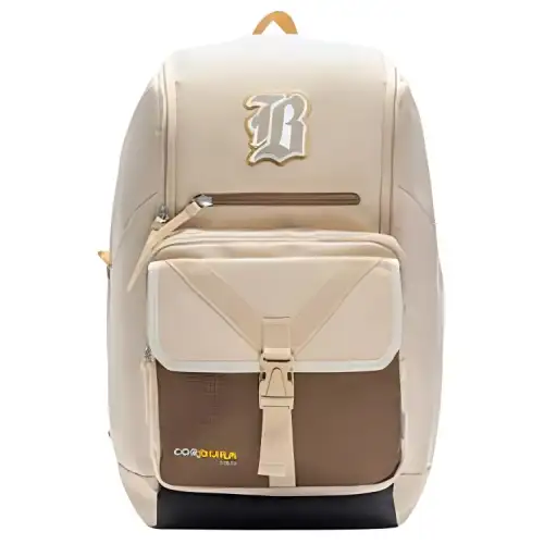 Li Ning Badfive Polyester Backpack Regular Unisex Khaki & Dark Brown