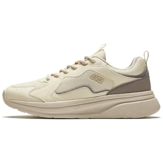 ANTA Life Collection Casual Shoes Women's Low-Top Light Beige White Limestone/Pine Smoke Gray