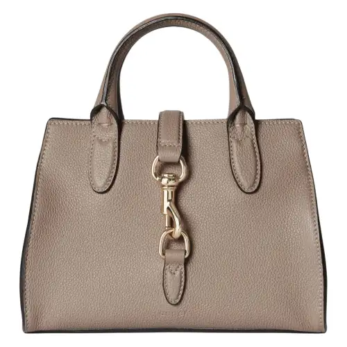 GUCCI Leather One Shoulder Handbag Small Women's Beige
