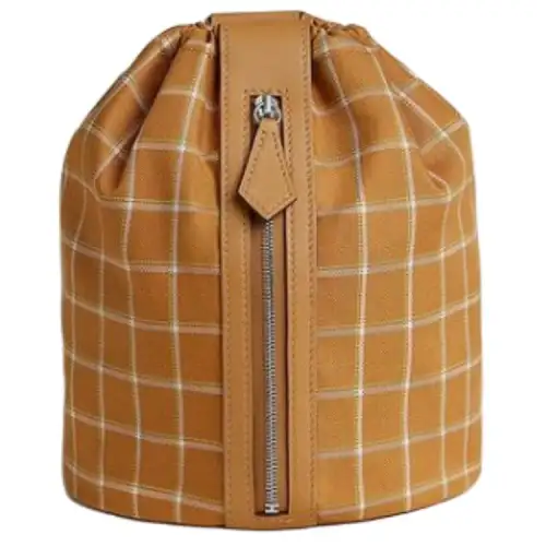 HERMES Swift Calfskin Bucket Bag Handbag Women's Brown