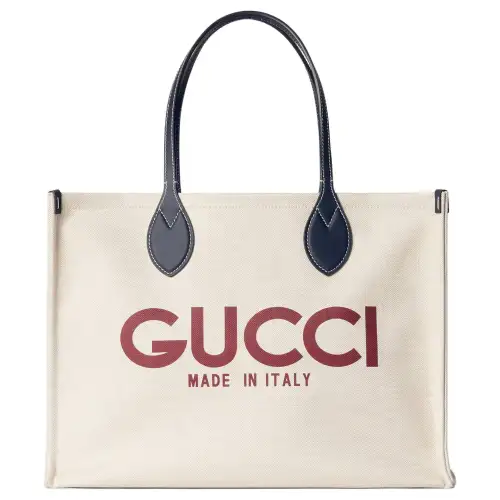 GUCCI Canvas Bag, Tote Bag, Shopping Bag, Shoulder Bag, Handbag Medium Women's Beige