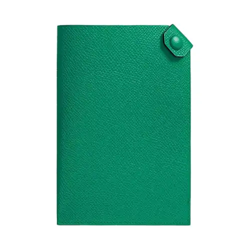 HERMES Tarmac Epsom Calfskin Passport Holder Small Unisex U4 Vert Vertigo Green