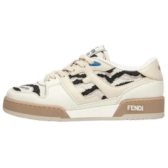 FENDI Match Skateboard Shoes Women's Low-Top White