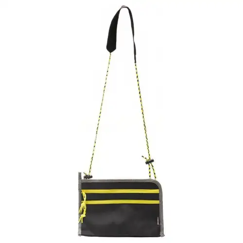 Converse Polyester Shoulder Bag, Crossbody Bag Regular Unisex Black & Yellow