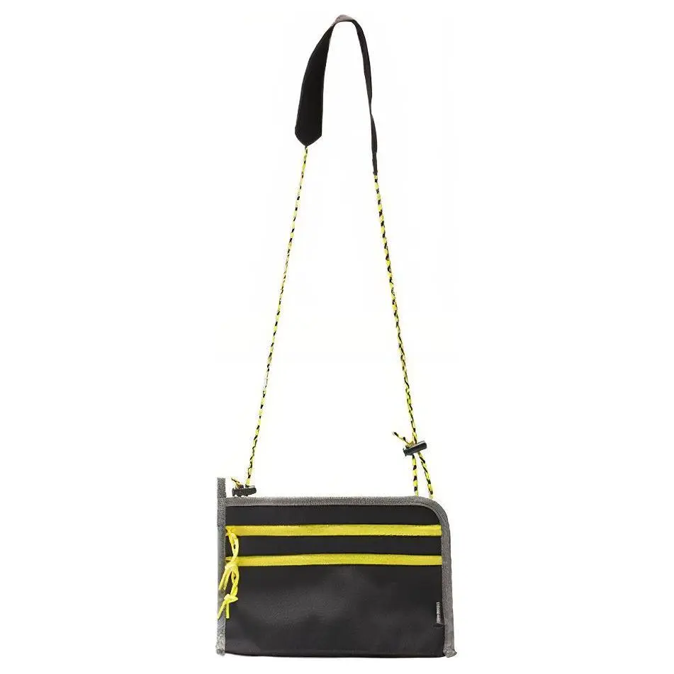 Converse Polyester Shoulder Bag, Crossbody Bag Regular Unisex Black & Yellow