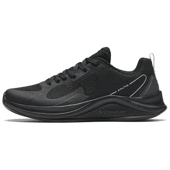 ANTA Running Collection Running Shoes Men Low-Top Basic Black/Castle Gray
