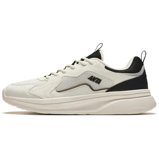 ANTA Life Collection Casual Shoes Men Low-Top Ivory White Black