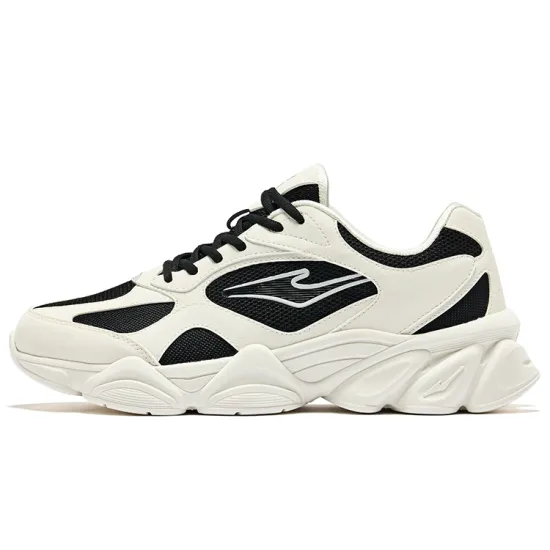 Erke Casual Shoes Men Low-Top Microcrystal White/Jet Black