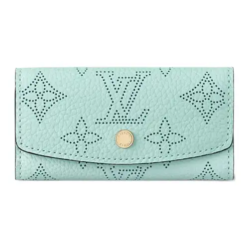 LOUIS VUITTON Mahina Leather Key Pouch Women's Mineral Blue