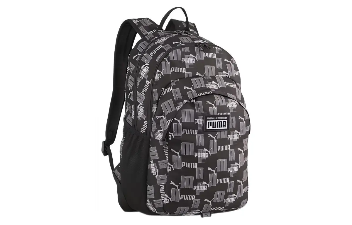 PUMA Polyester Backpack Regular Men's Black Logo