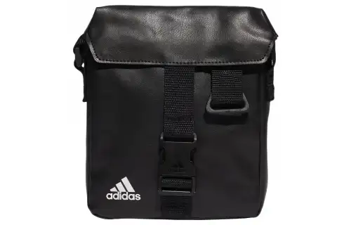 Adidas Essential Polyurethane Artificial Leather Shoulder Bag, Crossbody Bag Small Unisex Black