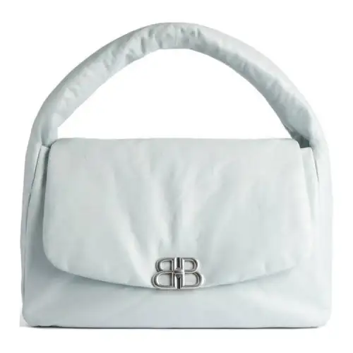 Balenciaga Soft Calfskin Handbag, Shoulder Bag Large Women's Light Blue