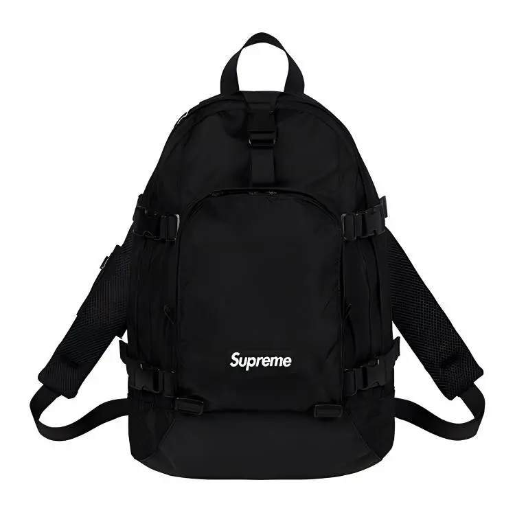 Supreme Polyester Travel Bag Backpack Regular Unisex Black