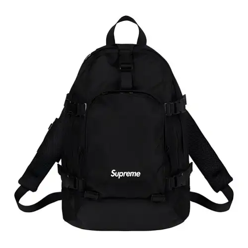 Supreme Polyester Travel Bag Backpack Regular Unisex Black