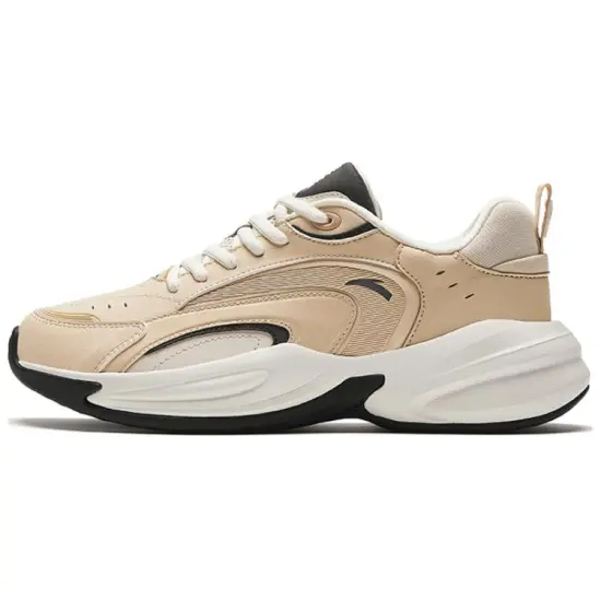 Anta Cushioned Slip-Resistant Low-Top Casual Shoes Women's Champagne