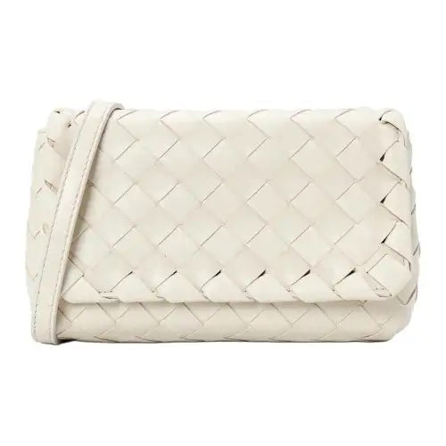Bottega Veneta Cow Leather Crossbody Bag, Shoulder Bag Women's Ecru