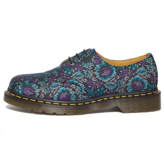 Dr.Martens 1461 Floral Jacquard Oxord Shoes 'Black Purple' Women's