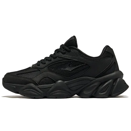 Erke Sunrise 2 Durable Breathable Low Top Casual Shoes Women's Jet Black