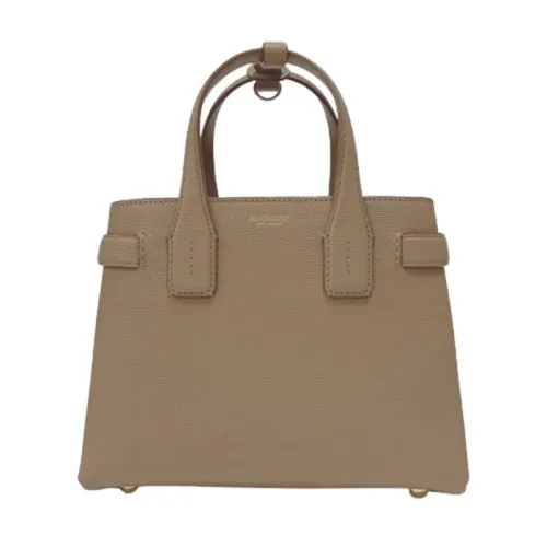 Burberry Leather Portable Crossbody Bag, Shoulder Bag Small Women's Camel