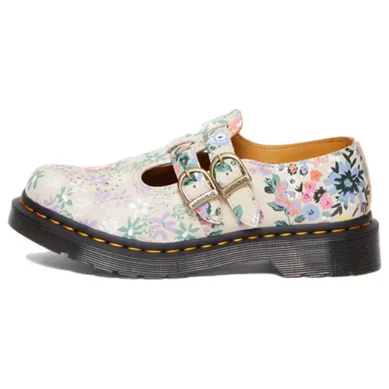 Dr.Martens 8065 Floral Mash Up Leather Mary Jane 'Parchment Beige' Women's