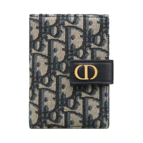DIOR 30 Montaigne Oblique Print Card Holder Women's Blue