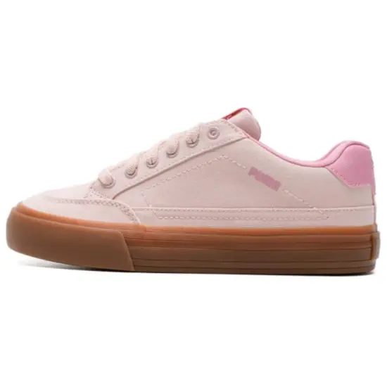 PUMA Court Classic Vulc Wear resistant And Lightweight Low Top Skateboard Shoes Women's Pink