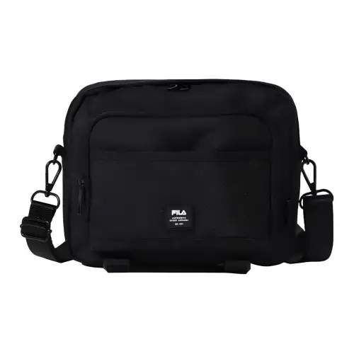 FILA Polyester, Polyester Messenger Bag, Crossbody Bag, Shoulder Bag Regular Unisex Black