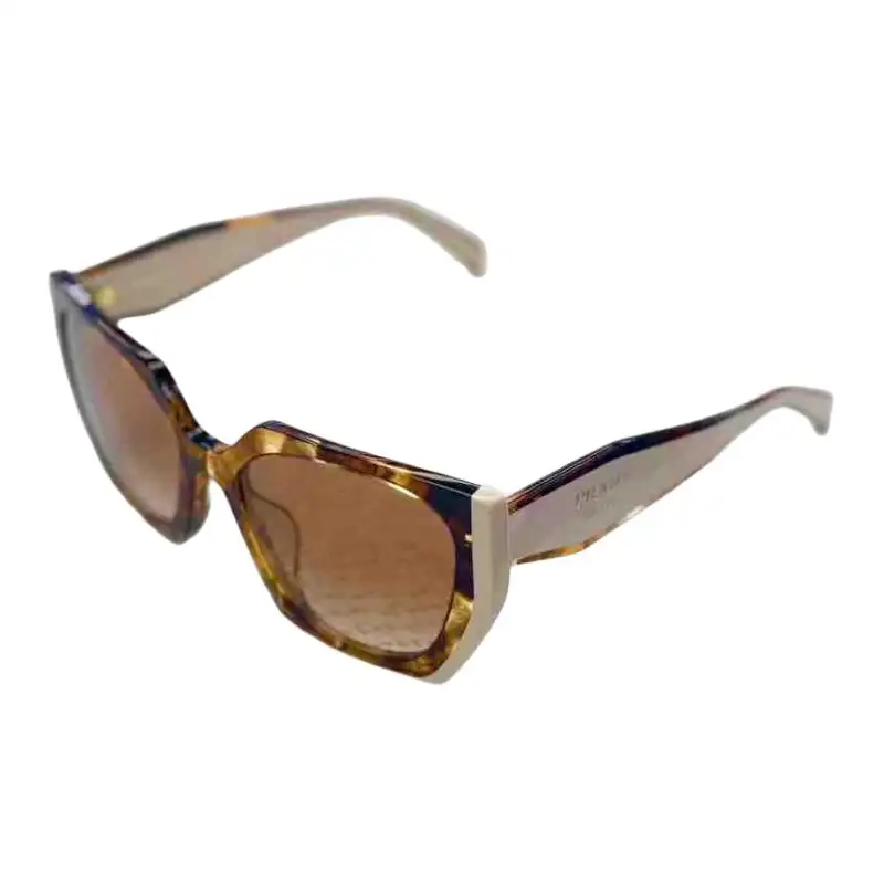 PRADA Oval Sunglasses Unisex Brown