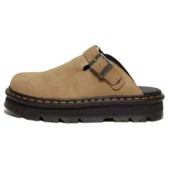 Dr. Martens Zebzag Suede Slingback Platform Mule Savannah Tan