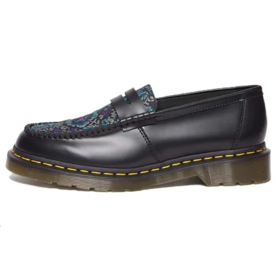 Dr.Martens Penton Floral Jacquard Loafers 'Black' Women's