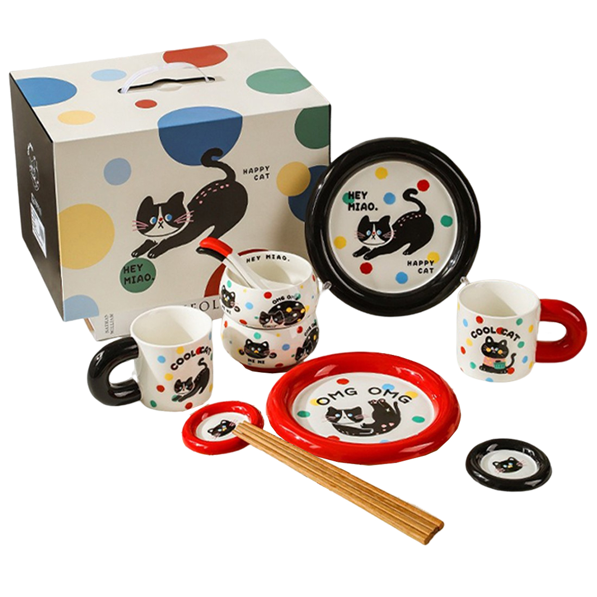 Kawashimaya KAWASIMAYA Cute dishes set for one person, wedding and newlywed, girl companion, tableware gift box