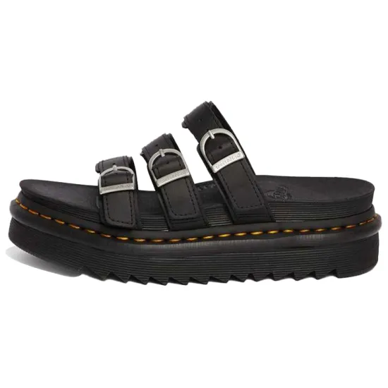 Dr.Martens Blaire Leather Slide Black Hydro Women's