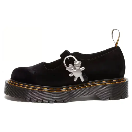 Dr.Martens Addina Bex X Heaven By Marc Jacobs Velvet Shoes 'Black' Women's