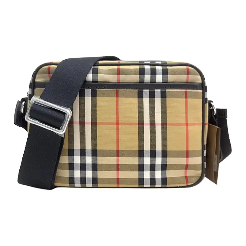 Burberry Cotton Shoulder Bag, Crossbody Bag Women's Beige & Brown
