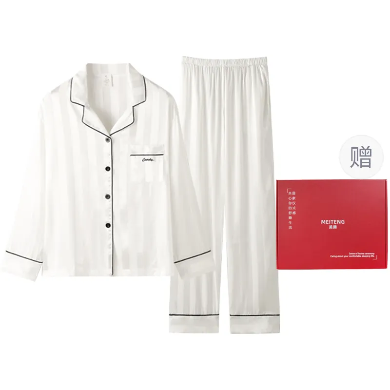 MEITENG Pajama Set Spring Fall Season Women's White Box