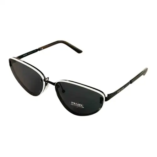 PRADA Irregular Shape Sunglasses Unisex Black