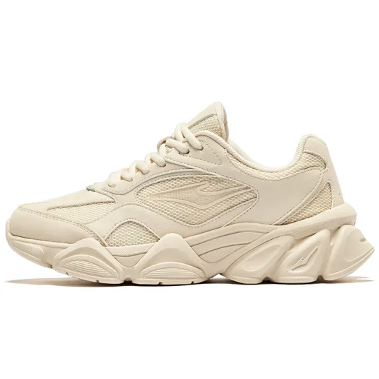 Erke Casual Shoes Women's Low-Top Birch Wood Egg Milk Gray