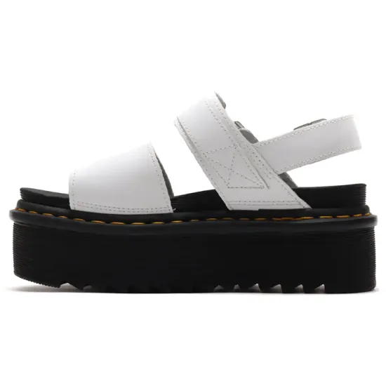 Dr.Martens Voss Leather Thick Bottom Sandals White Women's