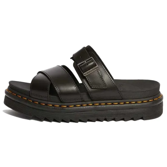 Dr.Martens Dr.Martens Ryker Leather Slide Buckle Sandals 'Black'